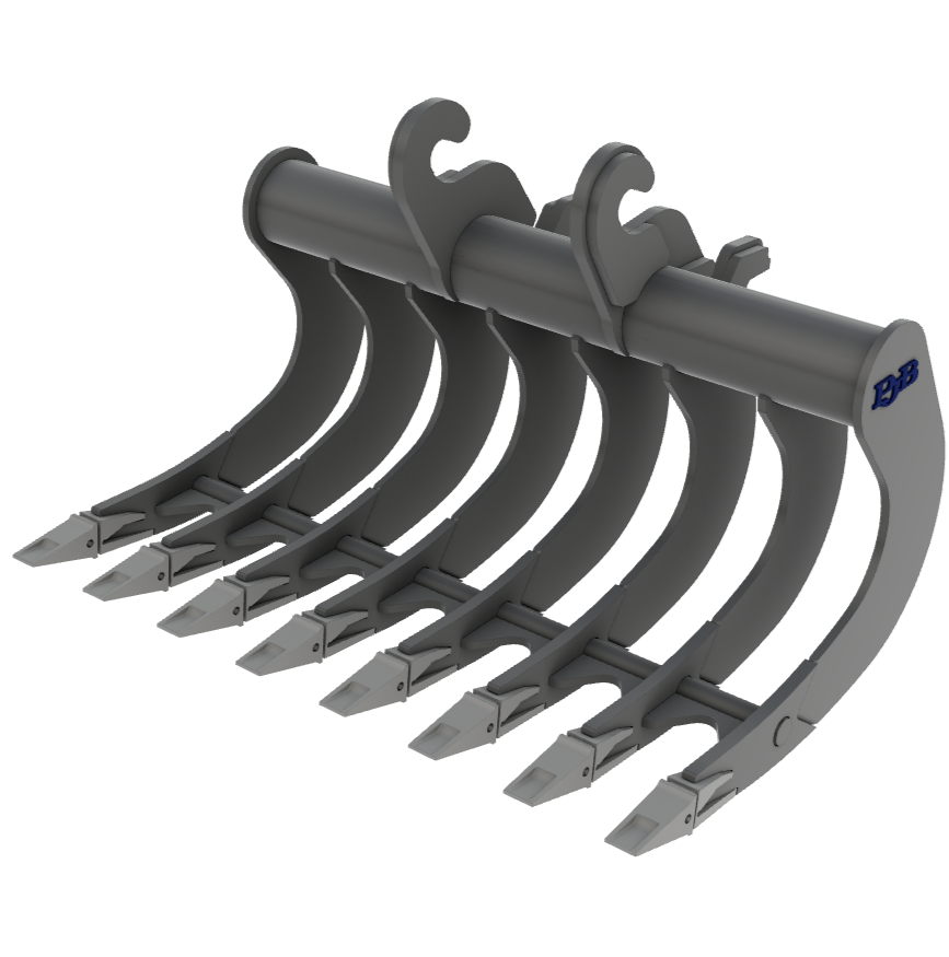 Heavy duty rock rake